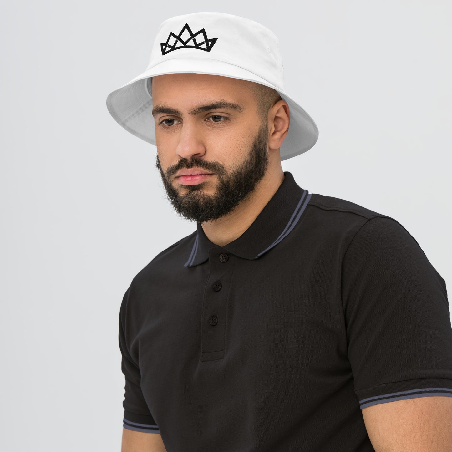 Crown Old School Bucket Hat - Black