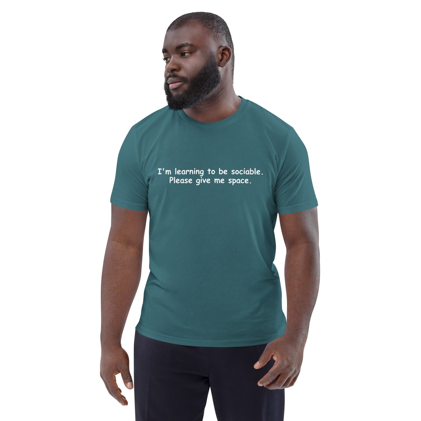 I'm Learning To Be Sociable Unisex organic cotton t-shirt