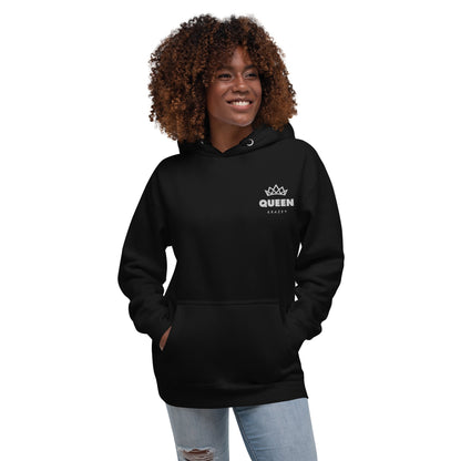 QueenKrazey Embroidered Unisex Hoodie - White Logo