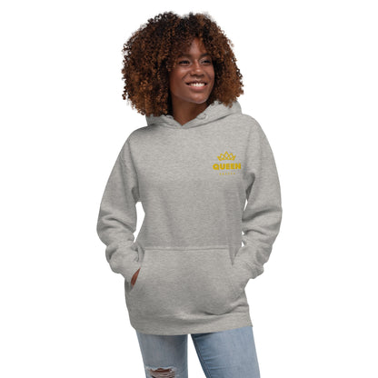 QueenKrazey Embroidered Unisex Hoodie - Yellow Logo