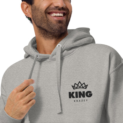 KingKrazey Embroidered Unisex Hoodie - Black Logo