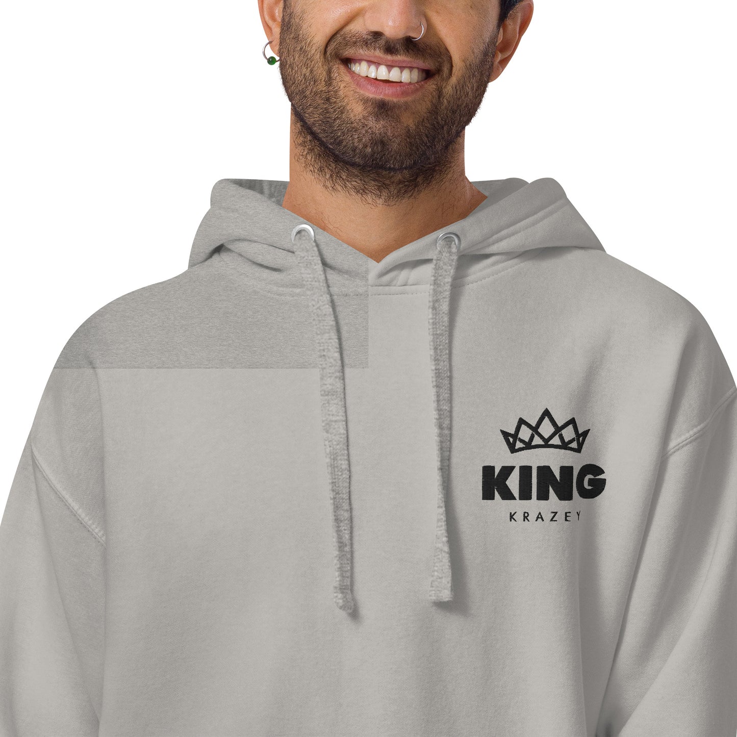 KingKrazey Embroidered Unisex Hoodie - Black Logo