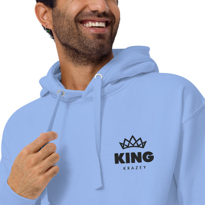 KingKrazey Embroidered Unisex Hoodie - Black Logo