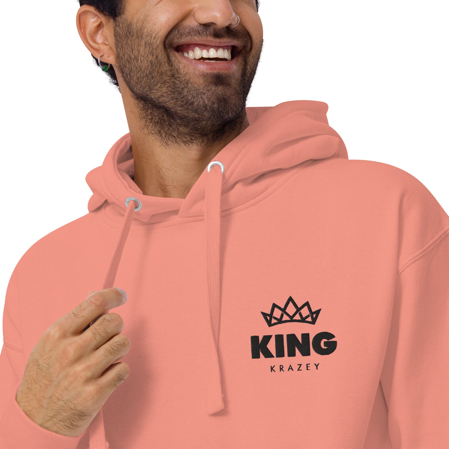 KingKrazey Embroidered Unisex Hoodie - Black Logo