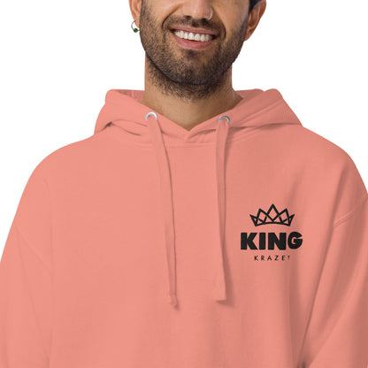 KingKrazey Embroidered Unisex Hoodie - Black Logo