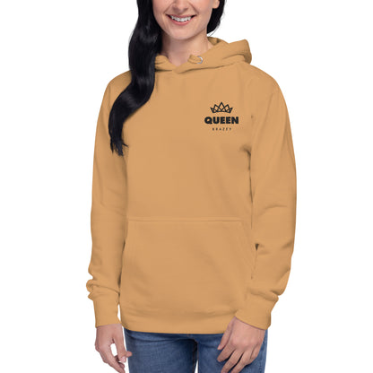 QueenKrazey Embroidered Unisex Hoodie - Black Logo