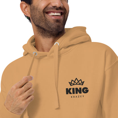 KingKrazey Embroidered Unisex Hoodie - Black Logo