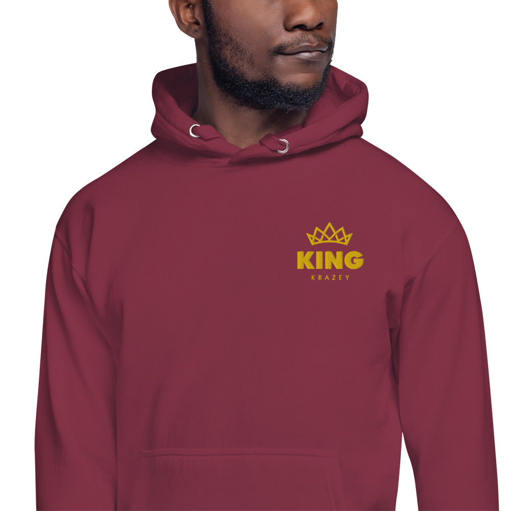 KingKrazey Embroidered Unisex Hoodie - Yellow Logo