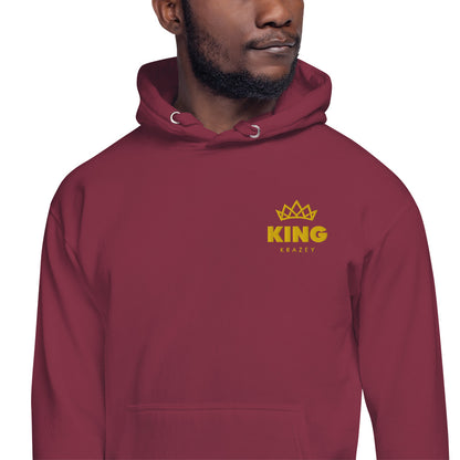 KingKrazey Embroidered Unisex Hoodie - Yellow Logo