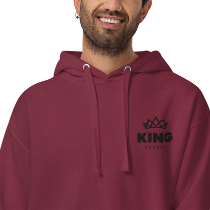 KingKrazey Embroidered Unisex Hoodie - Black Logo