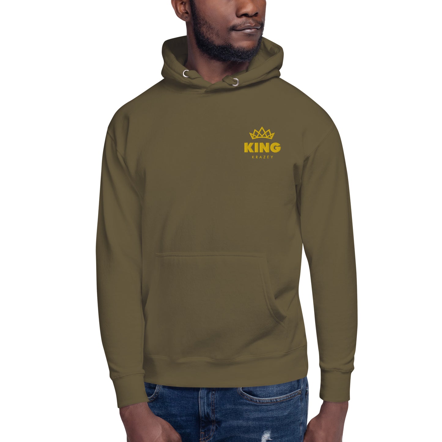 KingKrazey Embroidered Unisex Hoodie - Yellow Logo