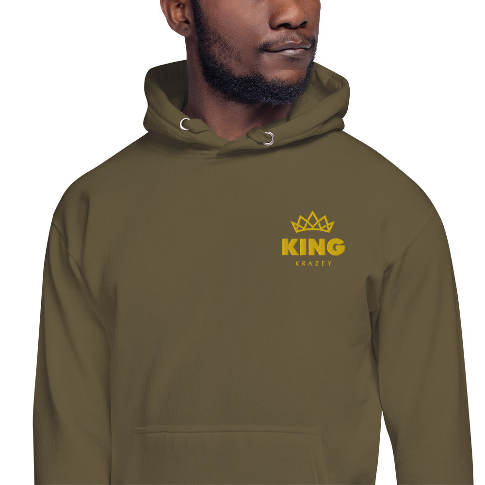 KingKrazey Embroidered Unisex Hoodie - Yellow Logo