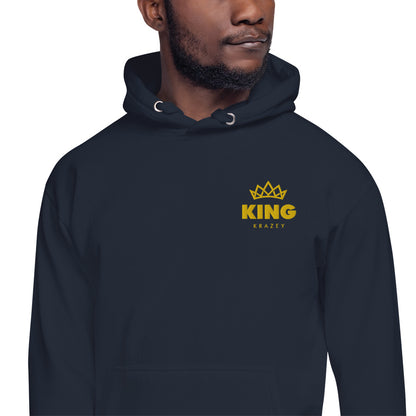 KingKrazey Embroidered Unisex Hoodie - Yellow Logo