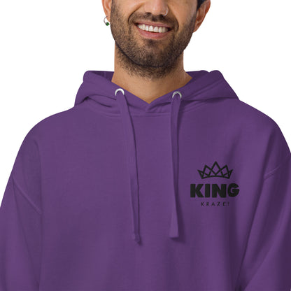 KingKrazey Embroidered Unisex Hoodie - Black Logo