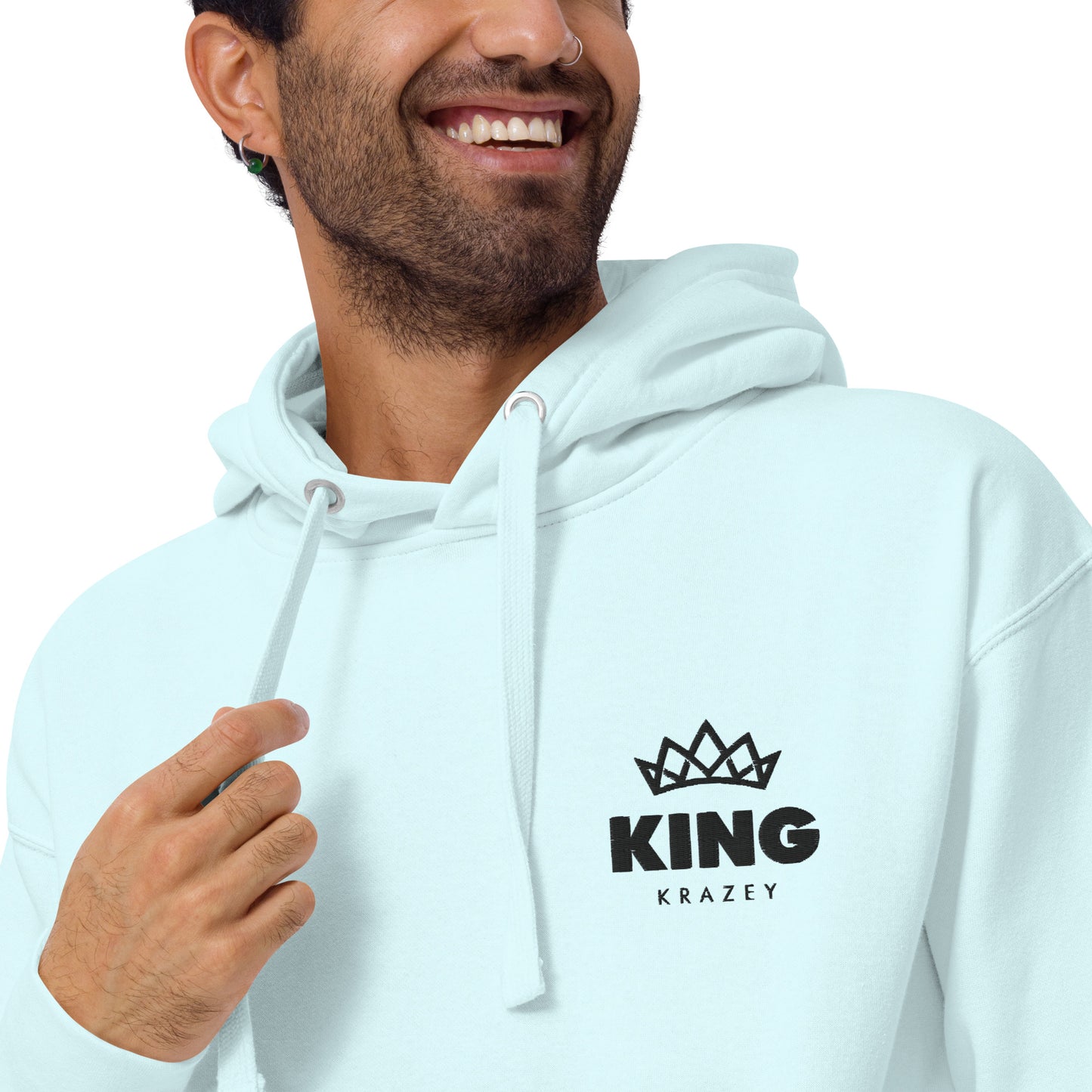 KingKrazey Embroidered Unisex Hoodie - Black Logo